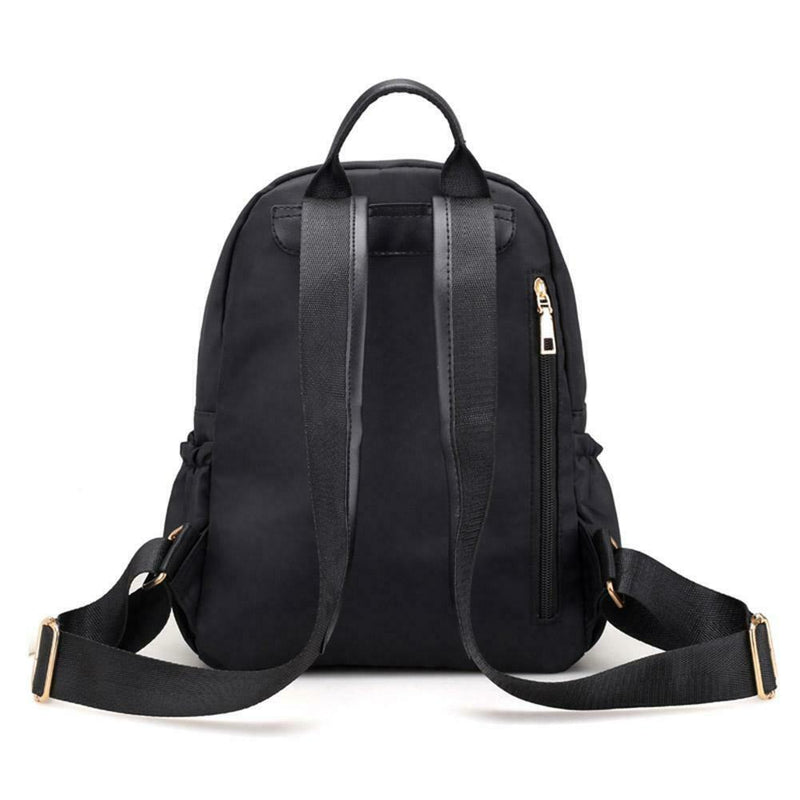 Women Large Capacity Backpack Preppy Nylon Solid Shoulder Travel Schoolbags
