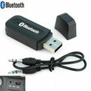 USB Bluetooth Audio Receiver Adaptor Wireless Music 3.5mm AUX Dongle A2DP In Car