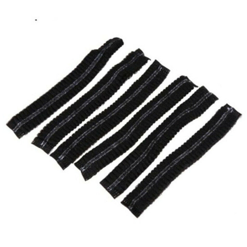 100Pcs Disposable Mob Cap Hair Net Elastic Non Woven Hats Factory Workwear Black