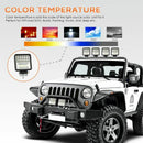 Led Pods, 2Pcs 4 Inch Spot Flood Combo Diffused Square Led Work Lights Off