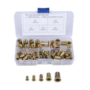 100-Pack Zinc Plated Carbon Steel Rivet Nut Flat Head Insert Nuts M3-M8