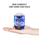 Colorful Light Wireless Speakers Waterproof with Mic Handsfree Bass Black