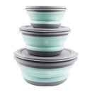 3Pcs/Set Bowl Sets Silicone Folding Lunch Box Folding Bowl Portable Silicon