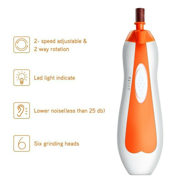 Pet Nail Grinder Upgraded Dog Nail Grinder Powerful Nail Clipper For Gentle