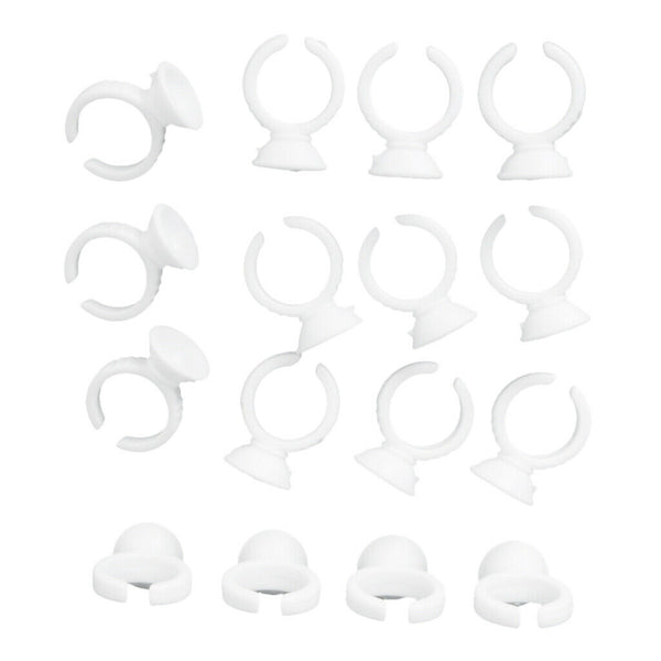 100pcs Disposable Adhesive Tattooing Ink Cups Pigment Holder Ring Small