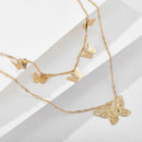 Fashion Bohemian Women Girls Double Layer Butterfly Necklace Choker Jewelry  OZ