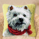 DIY Latch Hook Rug Kit for Children Learn Latch Hooking Tie Dog Pillowcase