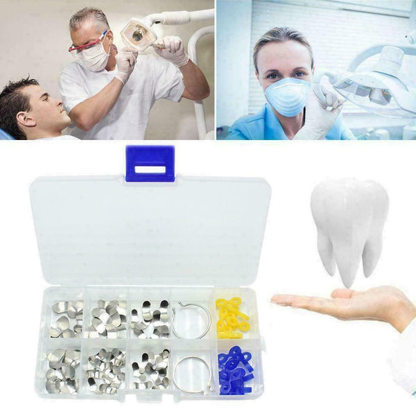 100 Pcs Dental Matrix Sectional Contoured Metal Matrices lmws 35um New No.1 W1Z7