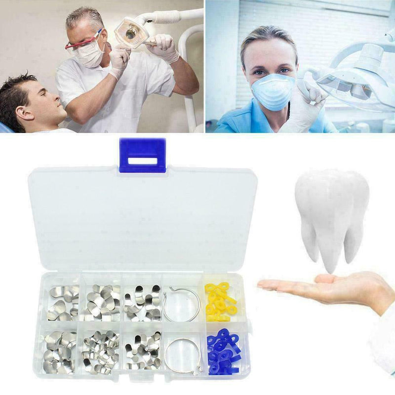 100 Pcs Dental Matrix Sectional Contoured Metal Matrices lmws 35um New No.1 W1Z7