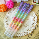 1pc 6 colors cute gel pens Markers for Office Novelty Ink Pen chalk Student Gift