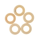 40pcs Unfinished Wooden Round Circles Rings DIY Jewelry Crafts