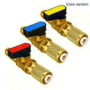 1/4" Male to 1/4" Female SAE Straight Ball Valve Charging Y AC Refrigerants L4N3