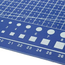 1xBlue A4 PVC Self Healing Cutting Mat Craft Quilting Grid Lines Printed Bo G5P4