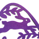 Easter Non-woven Purple Egg Hanging Ornament Felt Egg Rabbit Wall Penda_