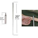 2Ã— Outdoor Camping Retractable Stainless Steel Blow Fire Tube Survival Tool Delu