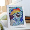 5D DIY Full Drill Special Shaped Diamond Painting Blue Horse Cross Stitch