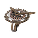 2Pcs Steampunk Gears Finger Ring Clockwork Ring band Adjustable Jewelry for