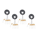 5X(600 Pcs/100 Groups Fishing Bobber Stopper 6 In 1 Yellow Rubber Oval Flo O3R2)