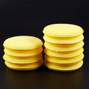 10 Pcs Round Shaped 4 inch Dia Sponge Wax Applicator Pads Yellow L6I7
