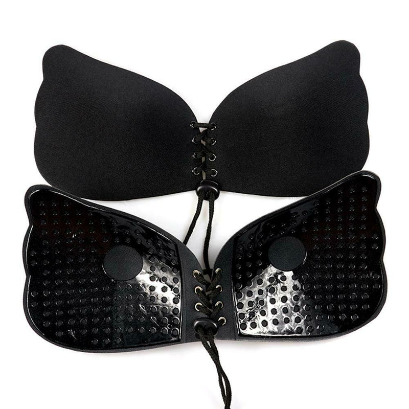 Sexy Wireless Push Up Invisible Bras Women Adhesive Fly Bra (Dot Black C) A