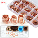 280pcs Copper Rings Oil seal ring gasket  Sealing Ring Assortment Set box%PJ Kw