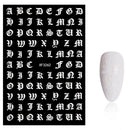 5 Color Adhesive Nail Transfer Stickers Letters Decals Stencils For Mirror Phone