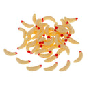 50Pcs 2.4cm Fishing Lure Maggot Grub Soft Lure Baits False Worms Beige