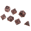 Zinc Alloy Multi Sided Dice Set D4 D6 D8 D10 D12 D20 for D&D RPG Role play -