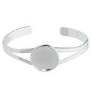 Blank Bangle Bracelet Base Fit 20mm Cabochon Photo Cameo Settings Tray for DIY