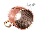 550ml Stainless Steel Hammered Moscow Mule Copper Plated Mug Beer Cup Drinkware