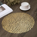 Placemat For Dining Table Pvc Plastic Hollow Insulation Round Baroque Medit E1T2