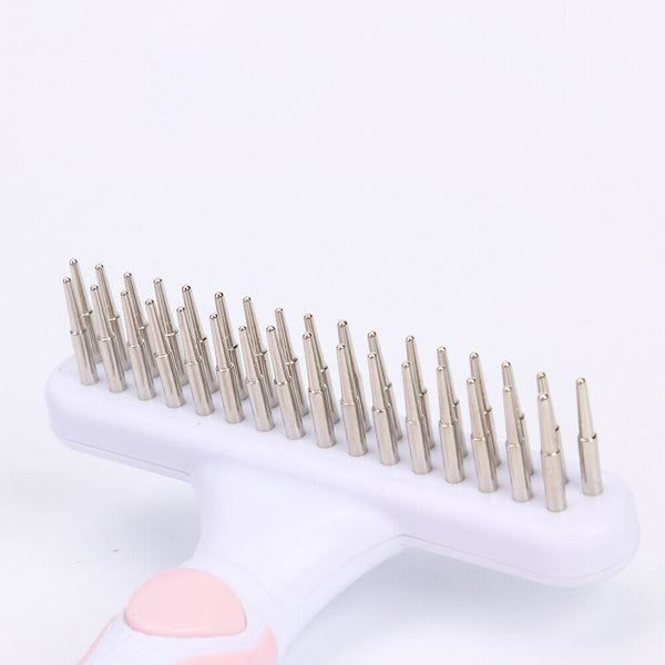 Pet Cat Dog Hair Removal Needle Comb Fur Trimming Open Knot Brush (Blue) A#S