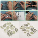 2X Various Leaves TPR Stamp Rubber Seal Transparent Clear Scrapbook Album DIY