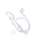 2Pack 2 Pin Radio Earpiece G-Shape Security Headset Inline PTT Mic Earphone