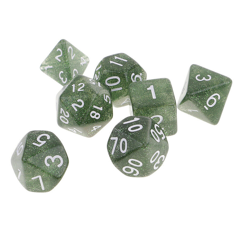 6X 7-Die Polyhedral Dice 16mm for  DND RPG Board Games