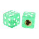 5X(4 Pcs GreenDice ShapedTire Valve Stem Caps for Car F4X3)