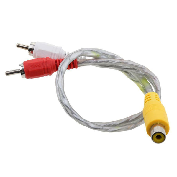 1ft RCA Stereo Audio Cable "Y" Adapter Splitter 1 Female to 2 Male Plug