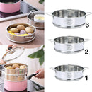 2pcs VEGETABLE STEAMER KITCHEN FOOD SAUCEPAN STRAINER COOKER BASKET 16/18cm