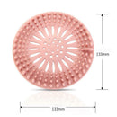 Silicone Sink Strainer Water Stopper Floor Drain Hair Bathtub Plug (Pink) A