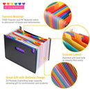 Expanding File Folder 24 Pockets, black Accordion A4 folder C4Y7
