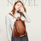 Women Backpack PU Leather School Shoulder Bag Casual Rucksacks (Brown) SN9F