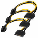 SATA 15 pin to 6 Pin Power Cable 3-Pack 15 pin SATA to 6 pin pci Express po Q2W5