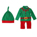 Baby Boys Girls Lovely Christmas Outfits Long Sleeve Romper Hat Clothes