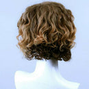 Men Short Curly Wave Blonde Wig Synthetic Hair Heat Resistant Male Fashion Style