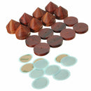 8Pcs Rosewood Speaker Isolation Feet Stand 23mm/0.91" Wooden Spikes + Base Pad