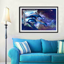 5D DIY Full Drill Diamond Painting Novelty Dolphin Cross Stitch Embroidery