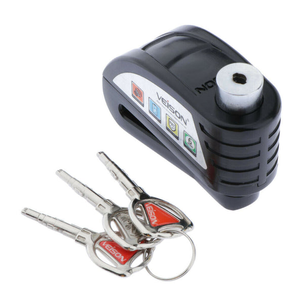 Waterproof Motorcycle Anti-theft Wheel Disc Brake Lock w/ Security Alarm