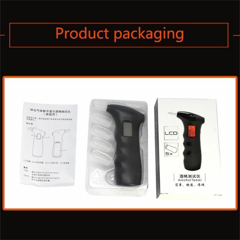 Digital Breath Alcohol Tester Portable Accurate  LCD LEDBreath Alcohol Tester