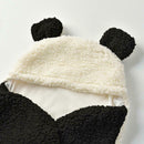 Baby Blanket Wearable Panda Swaddle Blanket Wool Lamb Wrap Hug Sleeping Bag