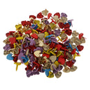 200x Colorful Metal 9mm Heart Head Split Pin Mini Brad Scrapbook Decoration